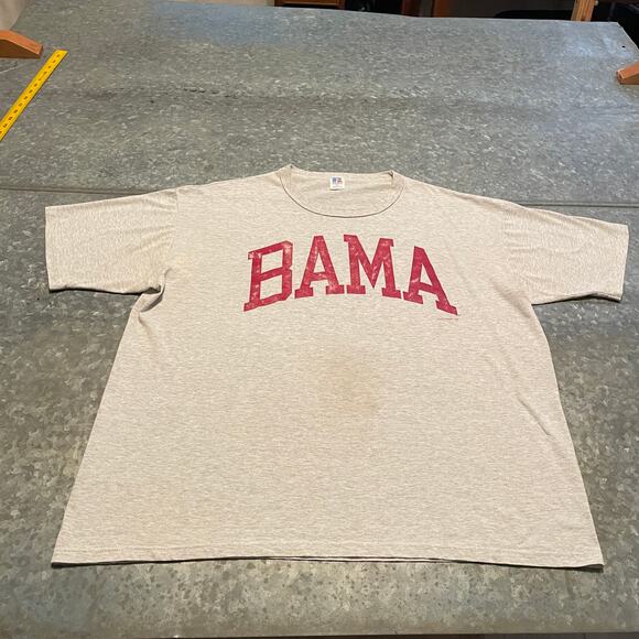 Vintage University of Alabama BAMA Russell Athletic 90s Tee Shirt Mens XXL USA - Picture 2 of 14